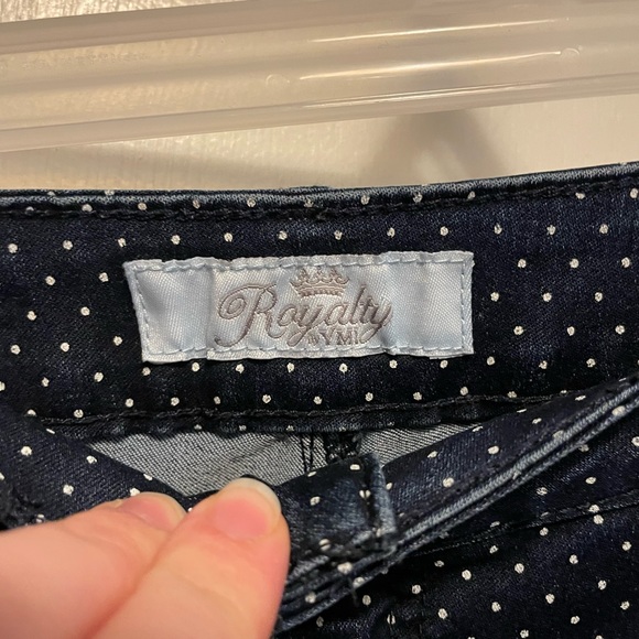 Royalty YMI Polka Dot Blue Jeans Women’s Jeans Size 12 - Picture 2 of 10